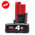 Milwaukee M12B4 12 volt 4.0 Ah REDLithium Battery