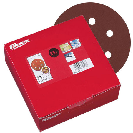 Milwaukee Power Tools, Milwaukee 150mm 240 Grit Sanding Discs