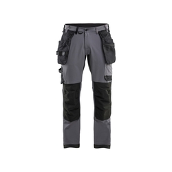 Blaklader 1720 Craftsman Trousers 4 Way Stretch 36R Mid Grey/Black