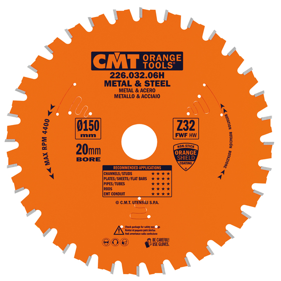 CMT, CMT Metal & Steel Circular Saw Blade 150 x 20Ømm 32 Teeth
