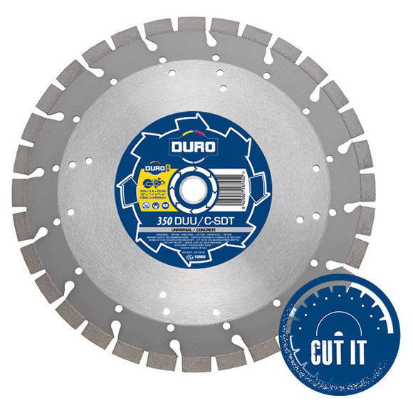 Duro Diamond Products, Duro 350DUU/C Universal Concrete Blade Ø25.4mm