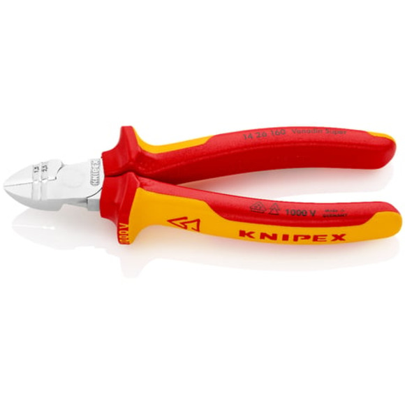 Knipex, KNIPEX 1426160 160mm VDE Diagonal Insulation Stripper/Cutter