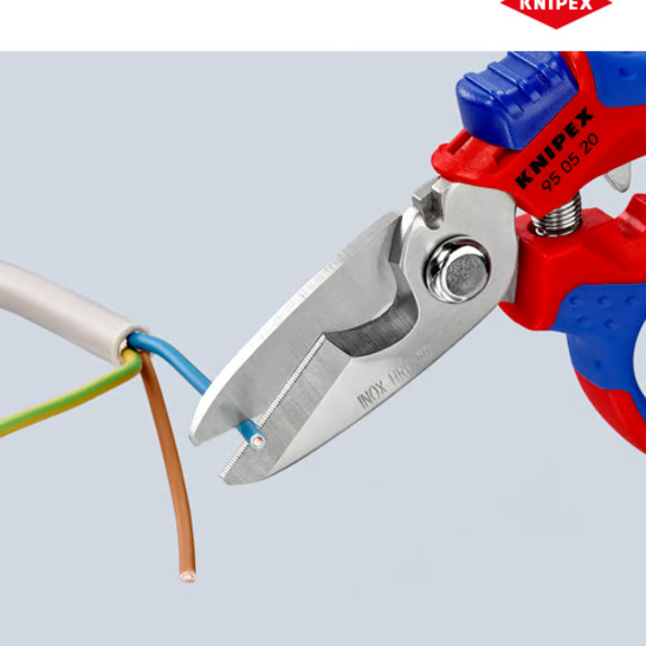 Knipex, , KNIPEX 160mm Angled Electricians' Shears
