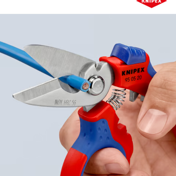 Knipex, , KNIPEX 160mm Angled Electricians' Shears