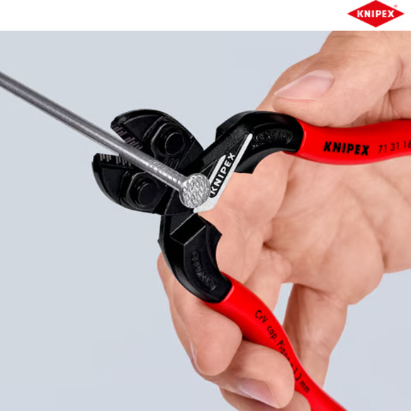 Knipex, , KNIPEX 160mm CoBolt S Compact Bolt Cutters With recess in the cutting edge