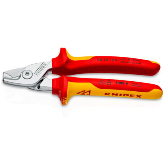 Knipex, KNIPEX 160mm Step Cut Cable Shears
