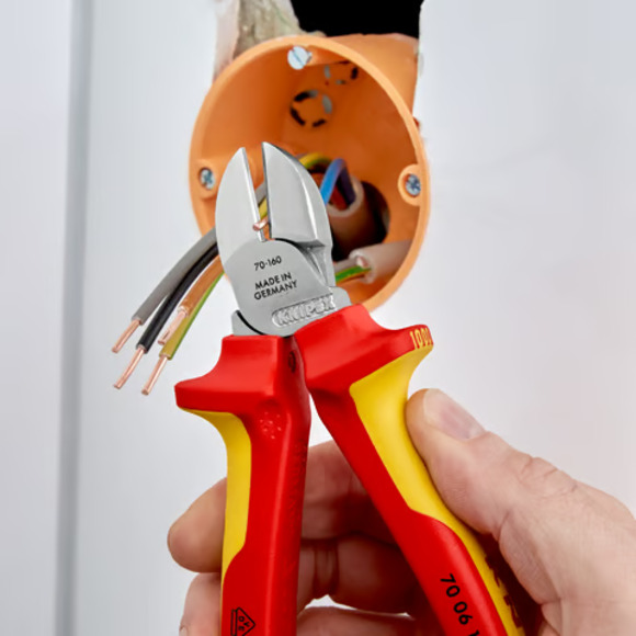 <BRAND>, KNIPEX 160mm VDE Narrow Head Diagonal Cutter