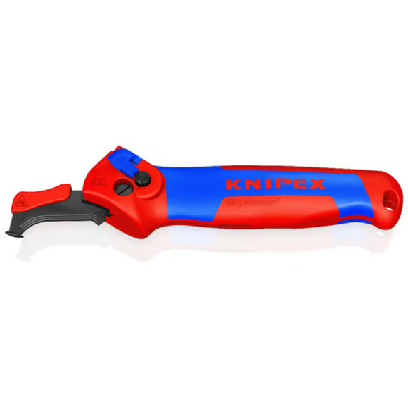 Knipex, KNIPEX 1650145SB Stripping Knife With Guide Shoe And Ratchet Funtion With Multi-Component Handles 146mm