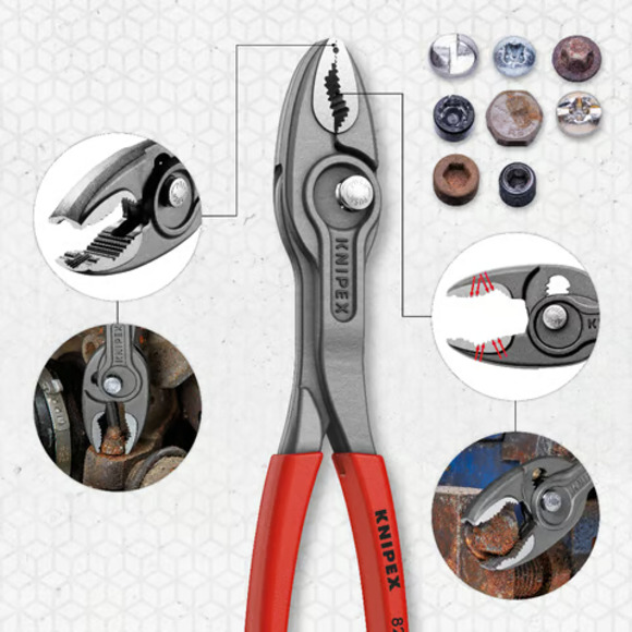 Knipex, , KNIPEX 200mm Twin Grip Front And Side Gripping Pliers