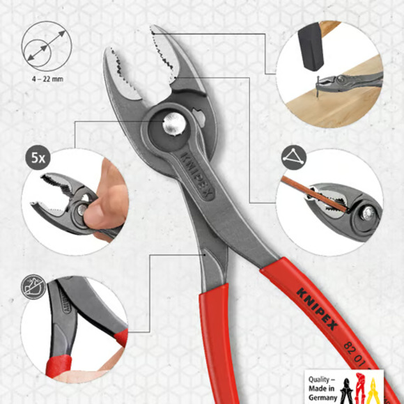 Knipex, , KNIPEX 200mm Twin Grip Front And Side Gripping Pliers
