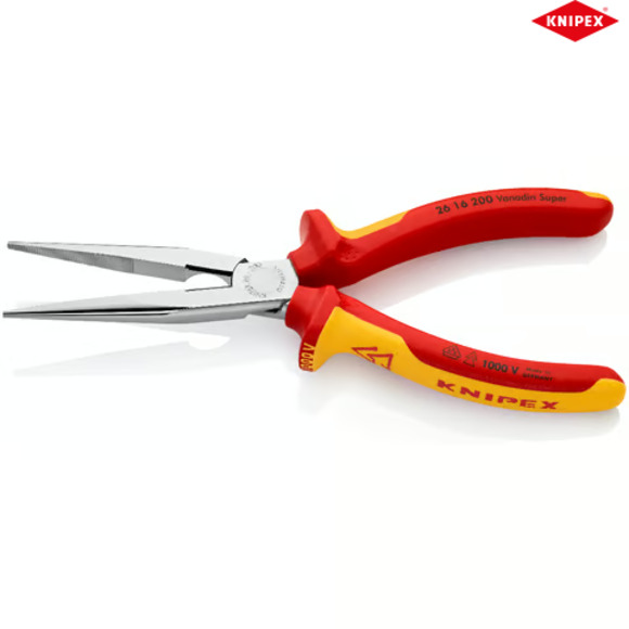 <BRAND>, KNIPEX 200mm VDE Snipe Nose Side Cutting Pliers (Stork Beak Pliers)