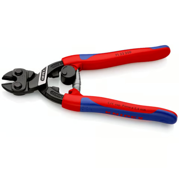<BRAND>, KNIPEX 7132200 CoBolt Compact Bolt Cutter With Slim Multi-Component Grips