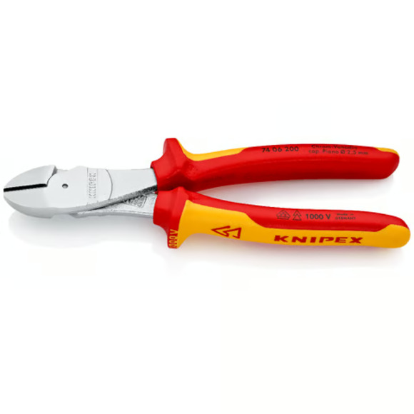 Knipex, KNIPEX 7406200 High Leverage Diagonal Cutter 200mm Cutting Edges With Bevel
