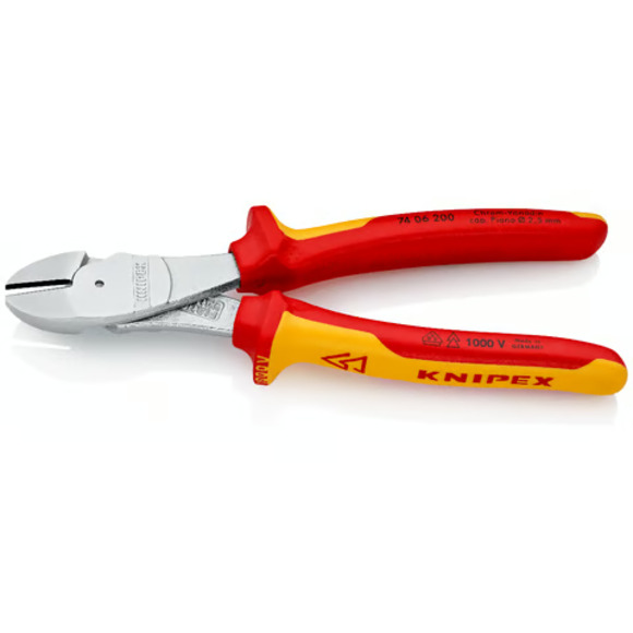 <BRAND>, KNIPEX 7406200 High Leverage Diagonal Cutter 200mm Cutting Edges With Bevel