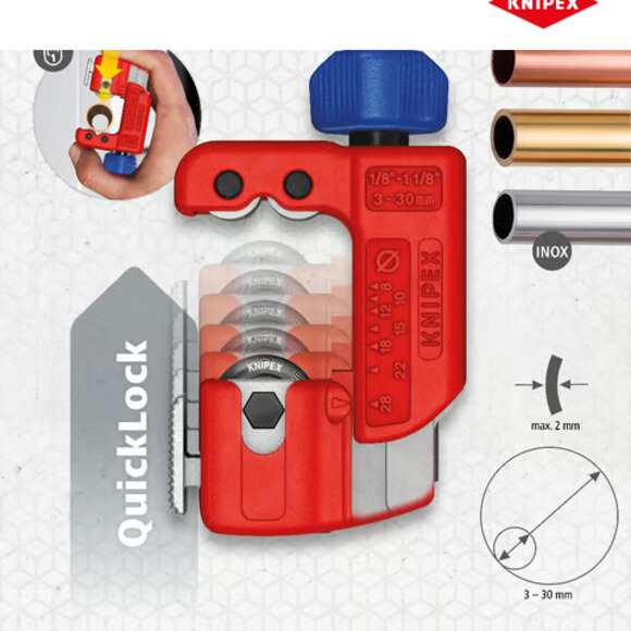 <BRAND>, KNIPEX TubiX S Pipe Cutter 3-30mm 903101