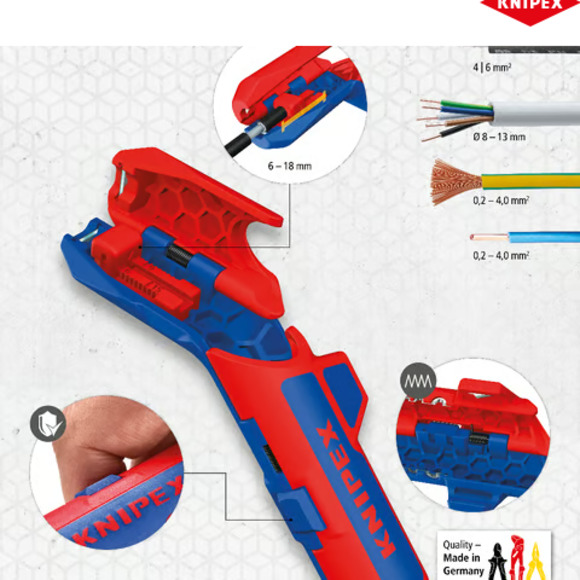 Knipex, , KNIPEX ErgoStrip PV Stripping Tool