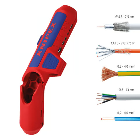 Knipex, , KNIPEX ErgoStrip Universal Stripping Tool For Left Handers
