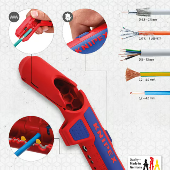 <BRAND>, KNIPEX ErgoStrip Universal Stripping Tool For Right Handers
