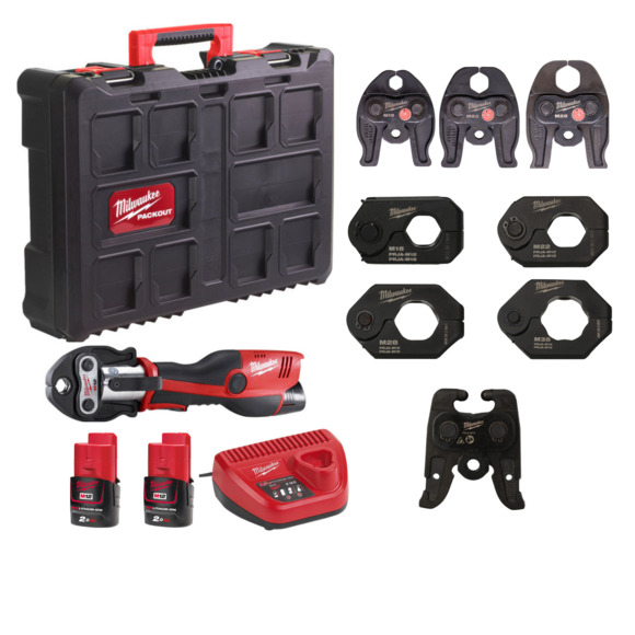 Milwaukee Power Tools, M12HPT-MKITPO Milwaukee M12HPT 12v Press Tool Kit M Press