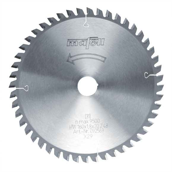 Mafell, Mafell 092569 TCT Melamine Circular Saw Blade 160mm x 48T