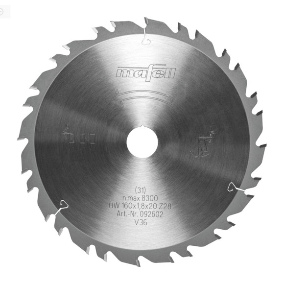 Mafell, Mafell 092602 TCT Circular Saw Blade 160mm x 28T