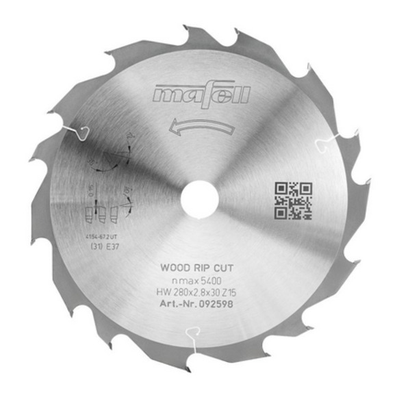 Mafell, Mafell Sawblade KSB-WL 280 x 30mm Z15 Rip Cut
