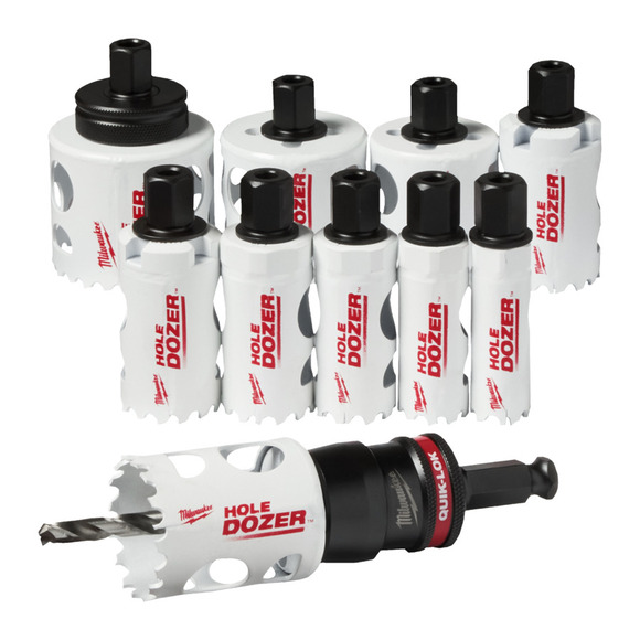 Milwaukee Power Tools, , Milwaukee 13 Piece Quik Lok Dozer Holesaw Set