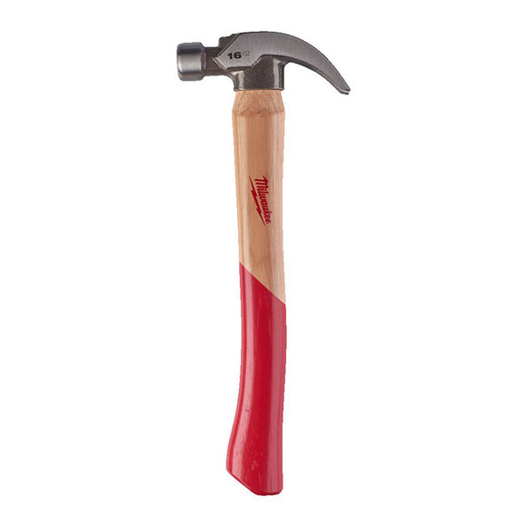 Milwaukee Power Tools, Milwaukee 16oz Hickory Shafted Curved Claw Hammer