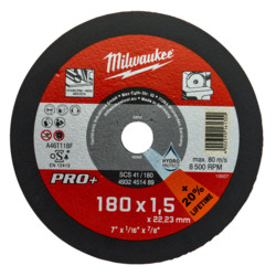 Milwaukee 180 x 1.5 mm Thin PRO INOX Metal Cutting Disc