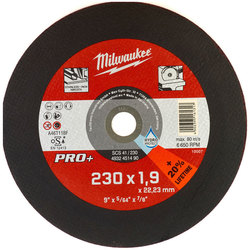 Milwaukee 230 x 1.9 mm Thin PRO INOX Metal Cutting Disc
