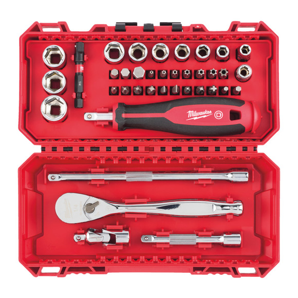 Milwaukee Power Tools, Milwaukee 38pc 1/4" Ratchet, Driver & Socket Set