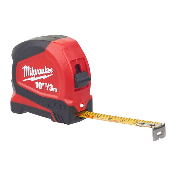 Milwaukee Power Tools, Milwaukee 3m/10ft Tape With LED Light