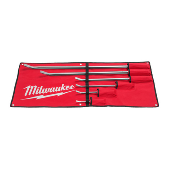 Milwaukee Power Tools, , Milwaukee 6pce Pry Bar Set c/w Pouch