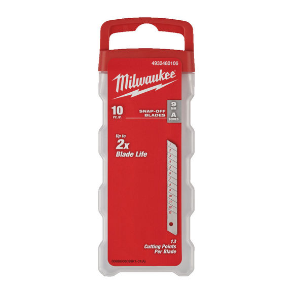 Milwaukee Power Tools, Milwaukee Snap Knife Blades 9mm  - 10pcs