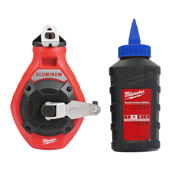 Milwaukee Power Tools, Milwaukee Blue Fine Line Chalk Line & Chalk