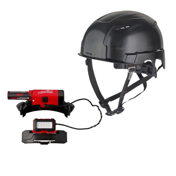 Milwaukee Power Tools, Milwaukee BOLT200 Black Vented Helmet & L4BOLTHL-301 Headlight Pack