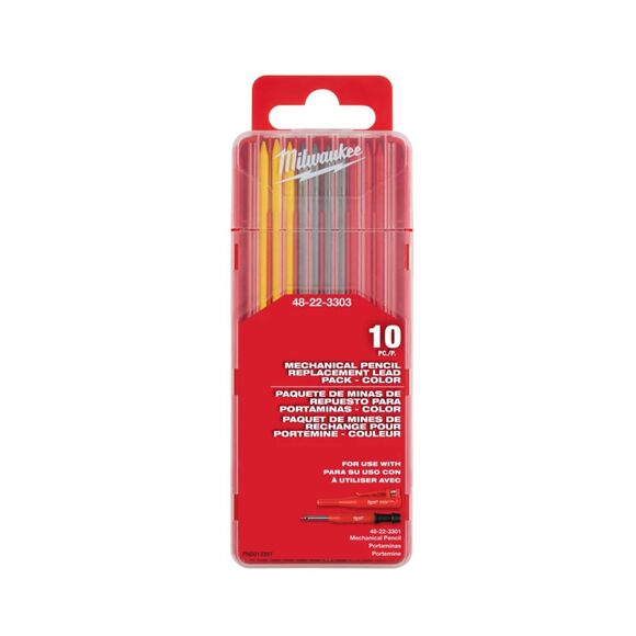 Milwaukee Power Tools, Milwaukee Coloured Leads Mechanical Pencil 10pcs