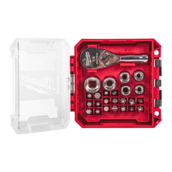 Milwaukee Power Tools, Milwaukee Compact 25pc ¼ Ratchet Set