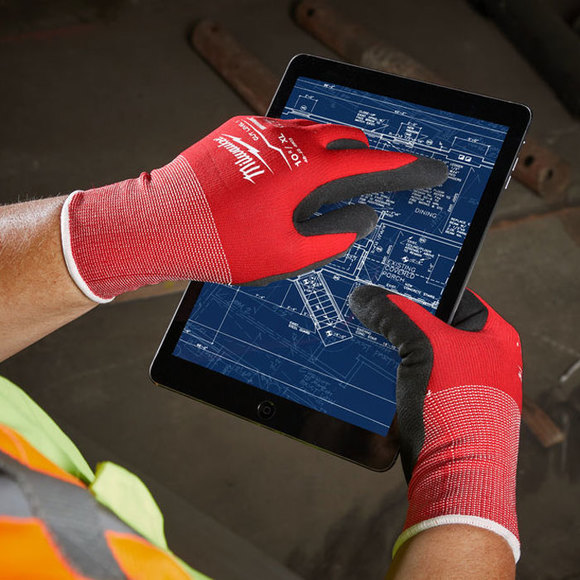 Milwaukee Power Tools, , Milwaukee Cut Level 1 Dipped Gloves - Medium