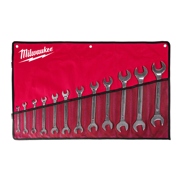 Milwaukee Double Open Ended Spanner Set - 12pcs
