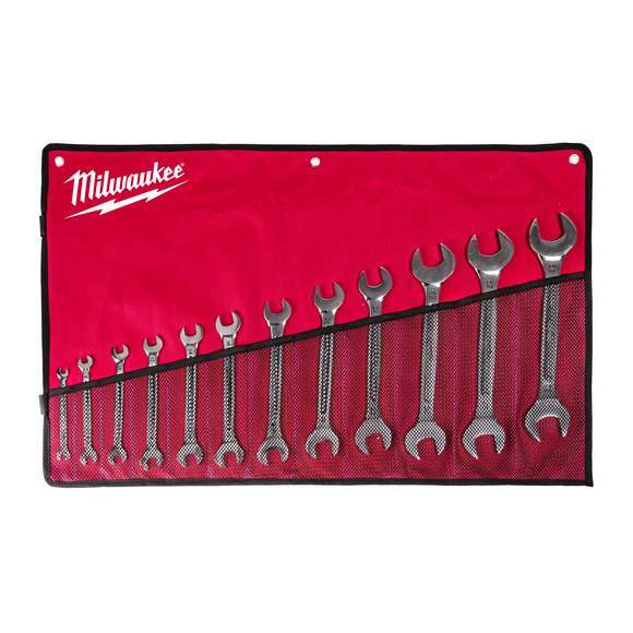Milwaukee Power Tools, Milwaukee Double Open Ended Spanner Set - 12pcs