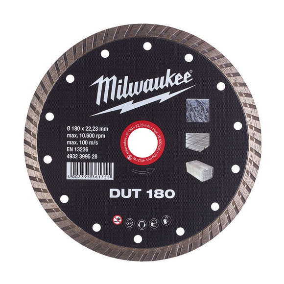 Milwaukee Power Tools, Milwaukee DUT180 General Purpose Turbo Diamond Blade