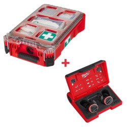 Milwaukee Earplugs + PACKOUT First Aid Kit 