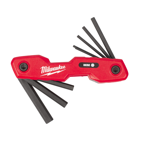 Milwaukee Power Tools, Milwaukee Folding Metric Hex Key Set - 8pcs