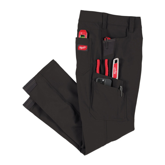 <BRAND>, Milwaukee FREEFLEX Stretch Work Trousers - Black W28" / L32"