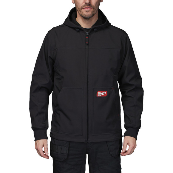 Milwaukee Power Tools, Milwaukee Freeflex Soft shell hooded jacket black - Small