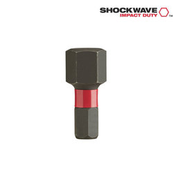 Milwaukee HEX 10 25 mm Shockwave 2 Bits Twin Pack 