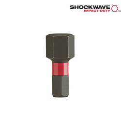 Milwaukee HEX 10 25 mm Shockwave 2 Bits Twin Pack