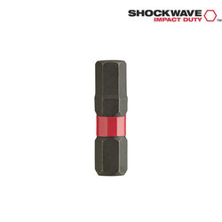 Milwaukee HEX 4 25 mm Shockwave 2 Bits Twin Pack 