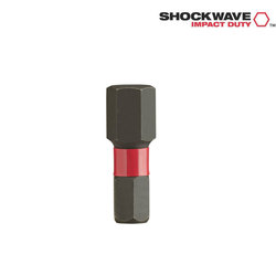Milwaukee HEX 5 25 mm Shockwave 2 Bits Twin Pack 